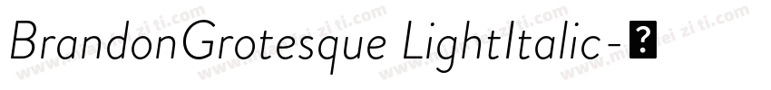 BrandonGrotesque LightItalic字体转换